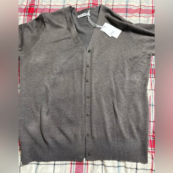 GRACE KARIN size XL brown open front button up soft knit cardigan long sleeve - Picture 6 of 12